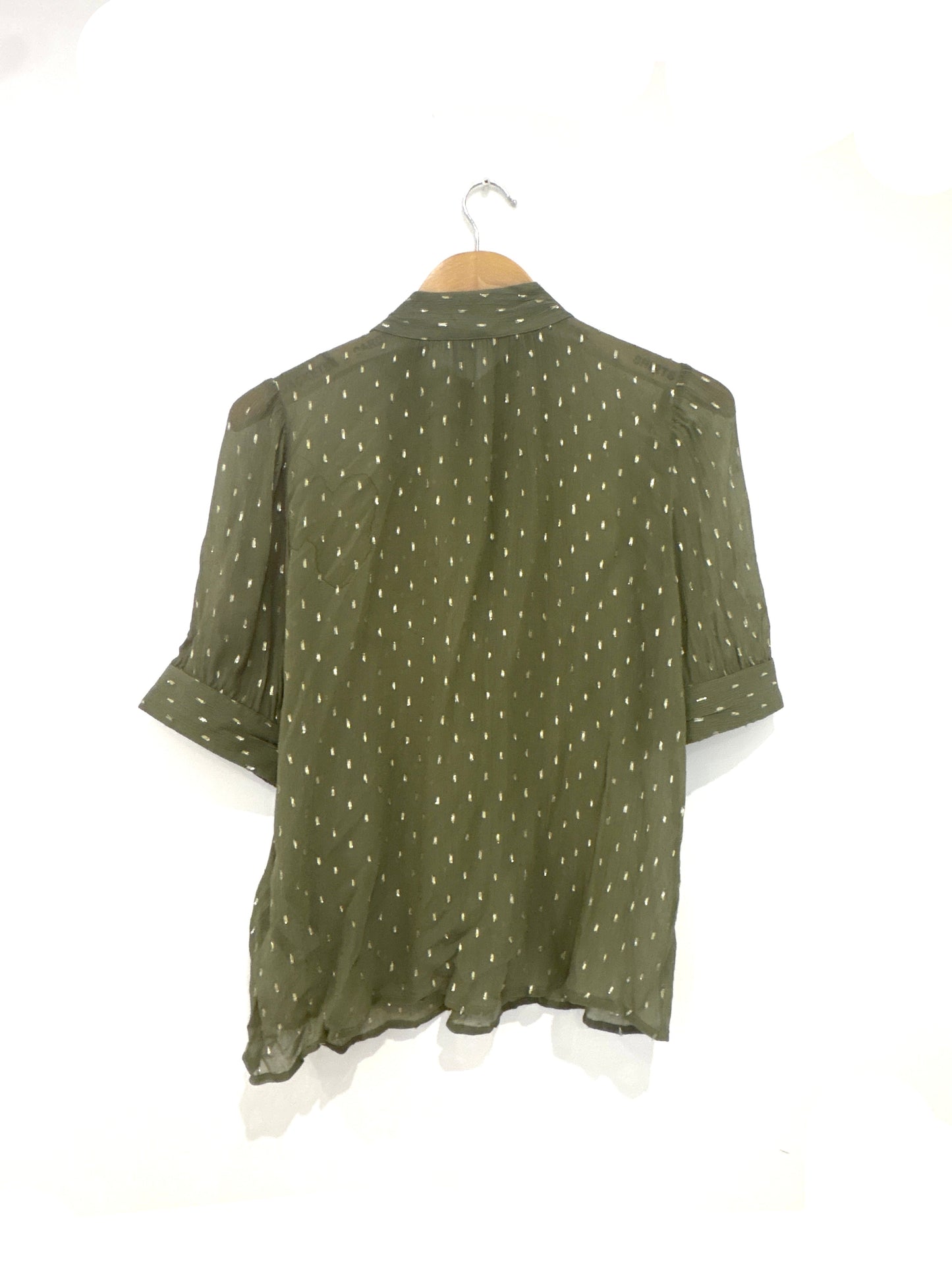 Ba&sh Green Short Sleeve Blouse S