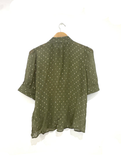 Ba&sh Green Short Sleeve Blouse S