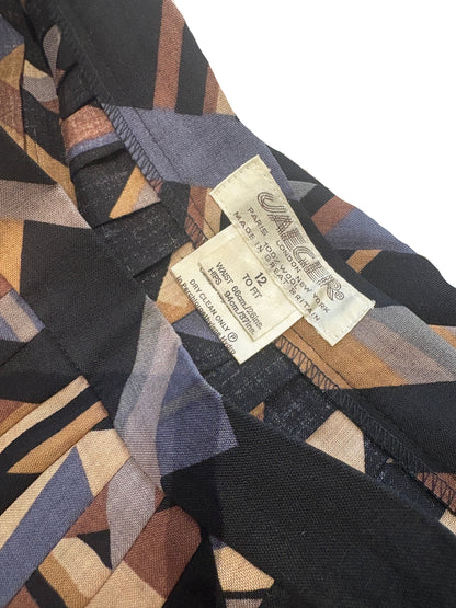 Vintage Jaeger Pleated Wool Skirt UK 12