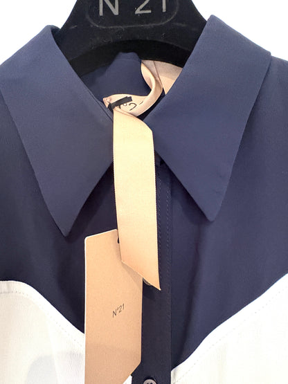 New With Tags N°21 Navy & White Shirt UK 8