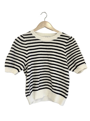 & Other Stories Scalloped Knit Top XS