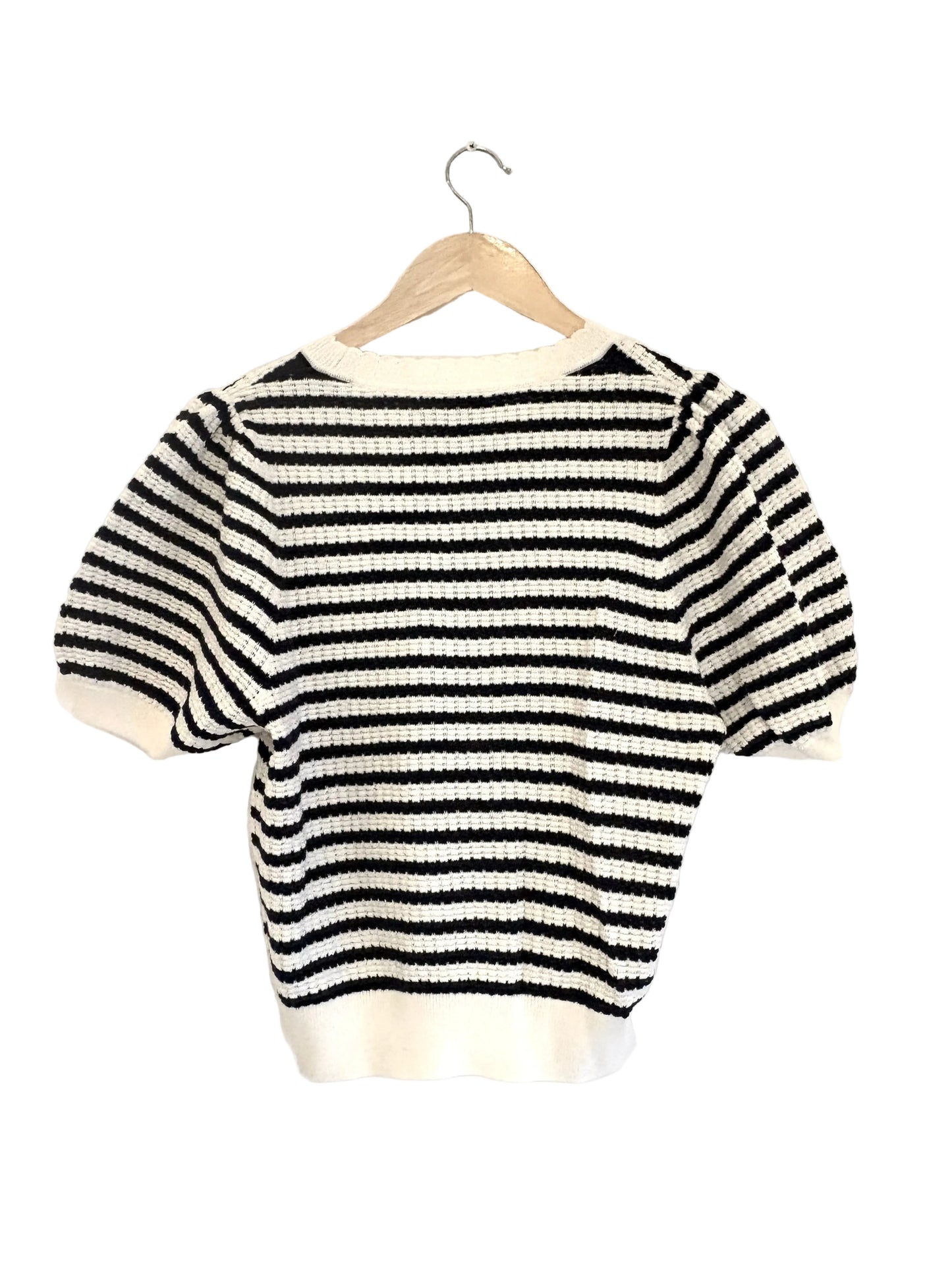 & Other Stories Scalloped Knit Top XS