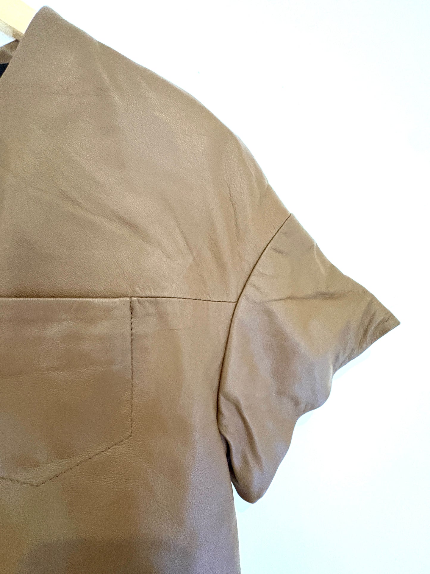 DSQuared2 Brown Leather Crop Top UK 8