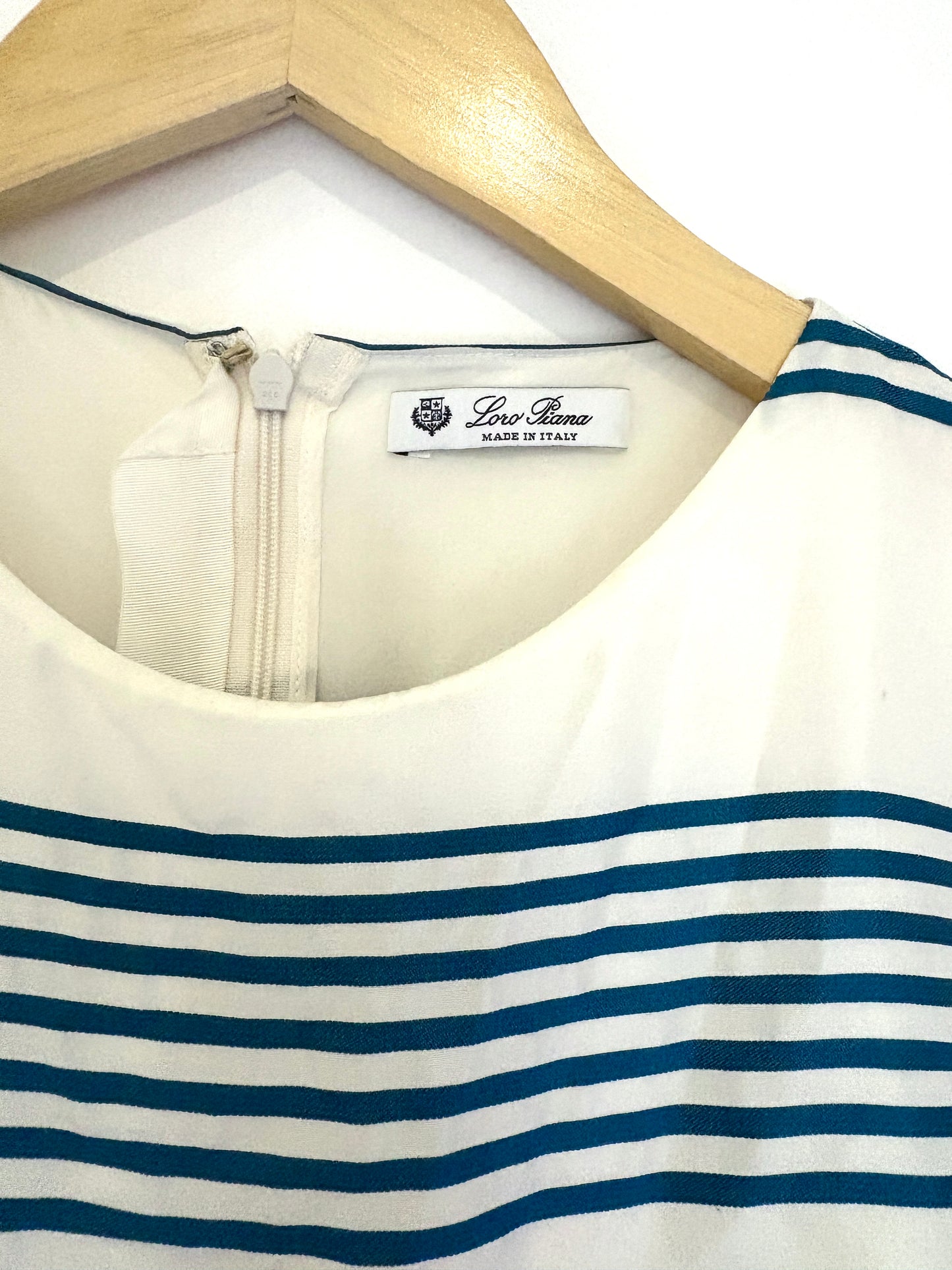 Loro Piana Silk Striped Dress UK 8