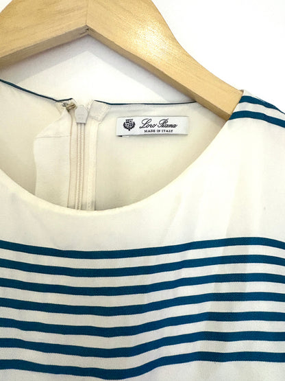 Loro Piana Silk Striped Dress UK 8