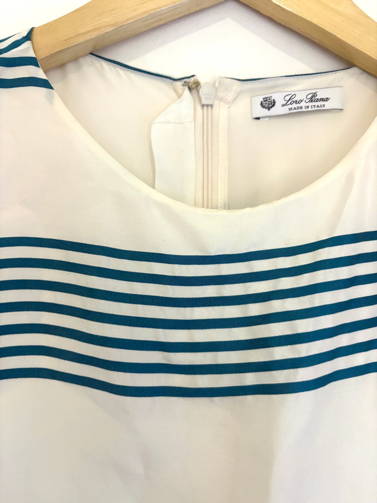 Loro Piana Silk Striped Dress UK 8