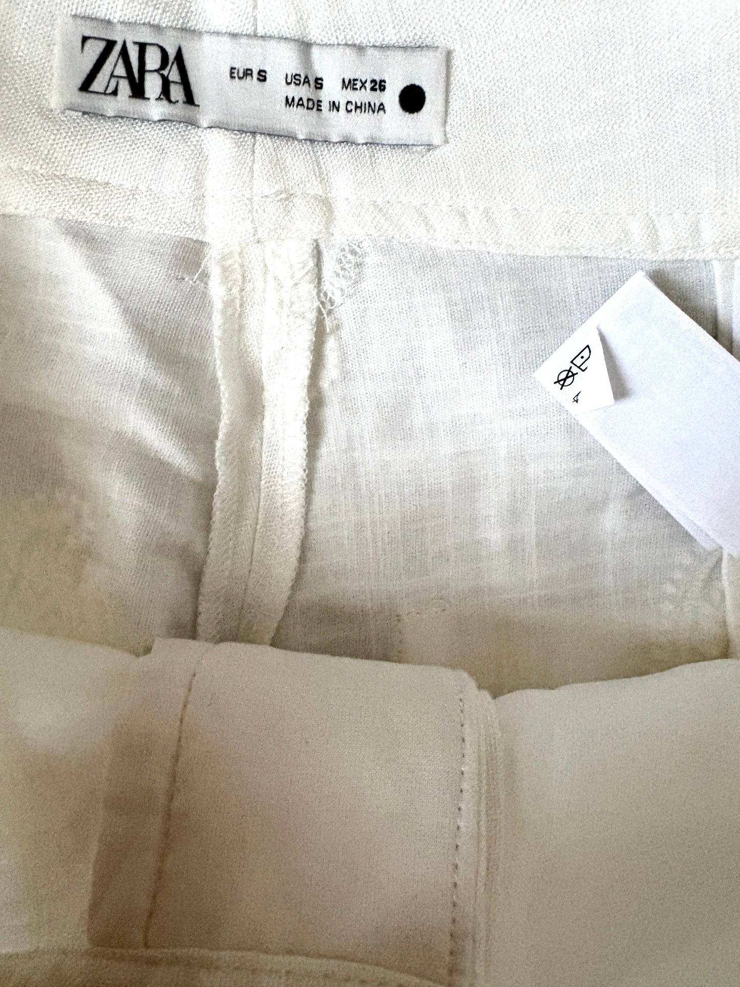 New With Tags Zara Paisley Linen Blend Trousers S