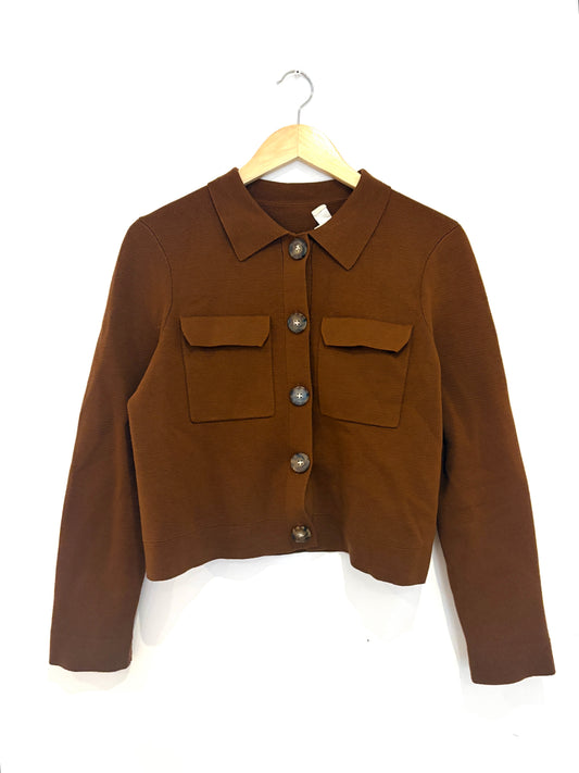 Sezane Brown Betty Cardigan