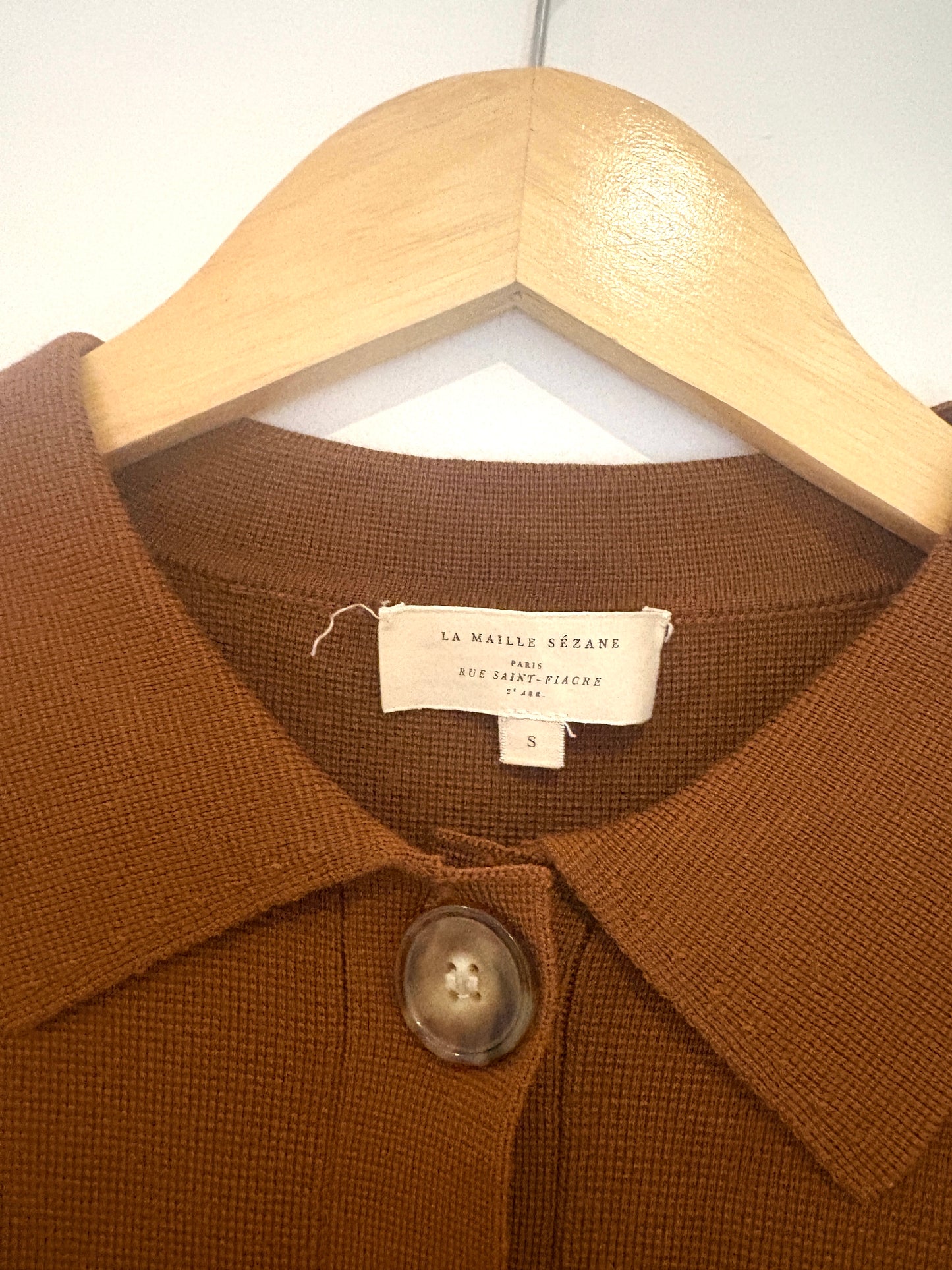 Sézane Betty Brown Cardigan S