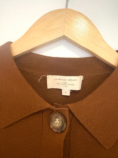 Sézane Betty Brown Cardigan S