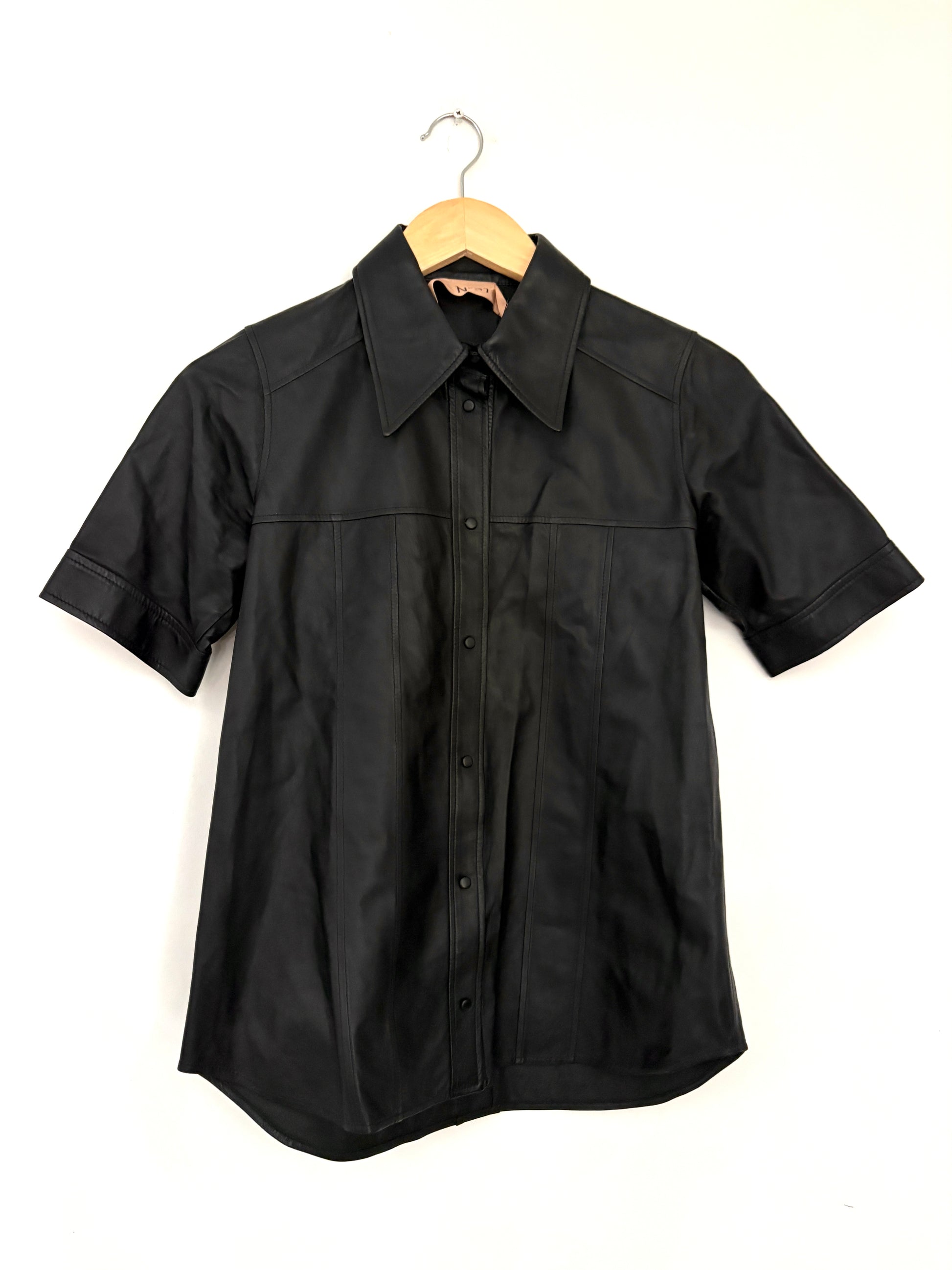 N°21  Black Leather Shirt