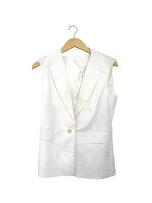 Karl Lagerfeld White Waistcoat UK 8