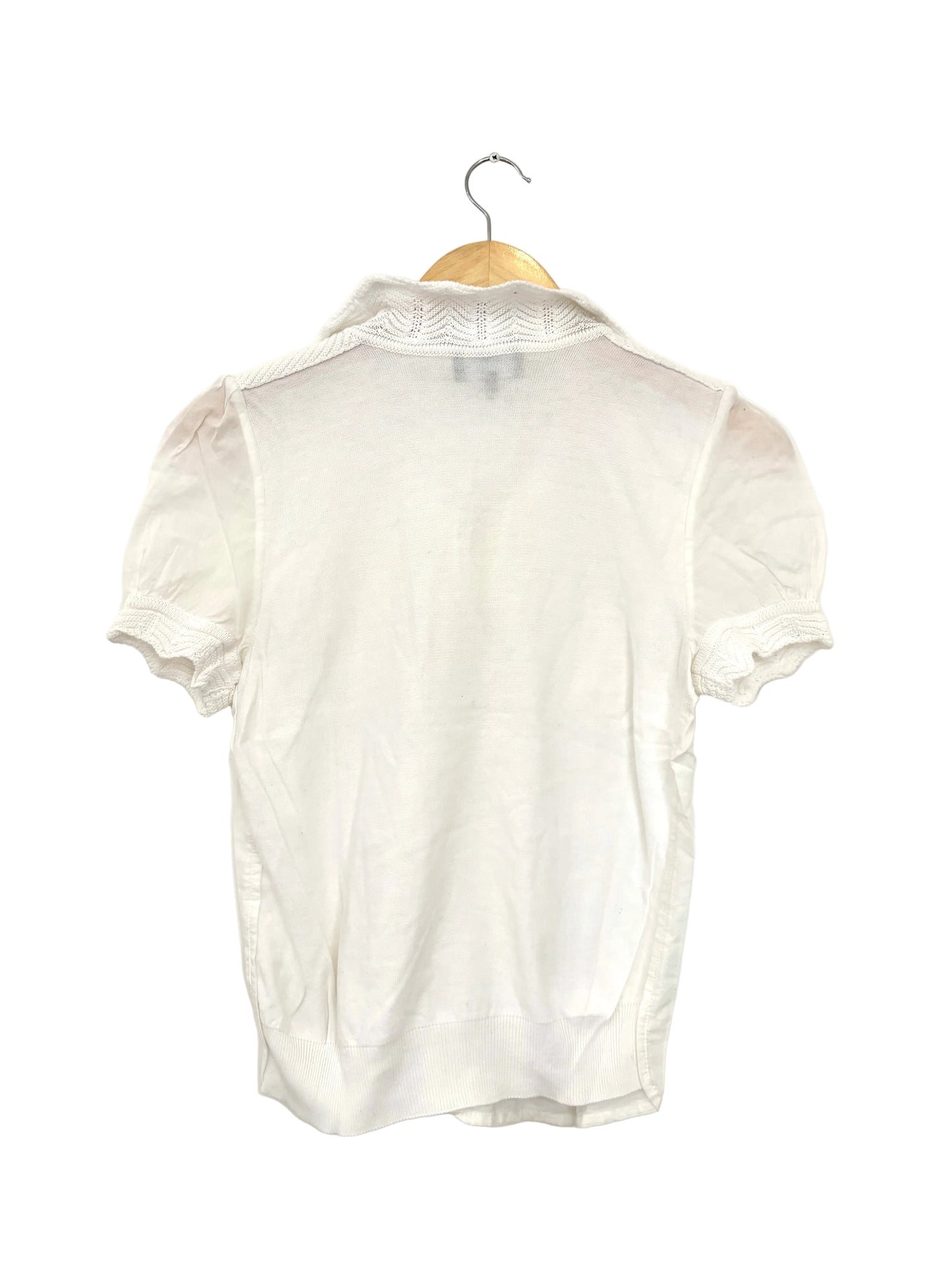 Emporio Armani White Frill Blouse UK 10