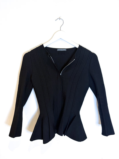 Alexander Mcqueen Black Zipped Top XS