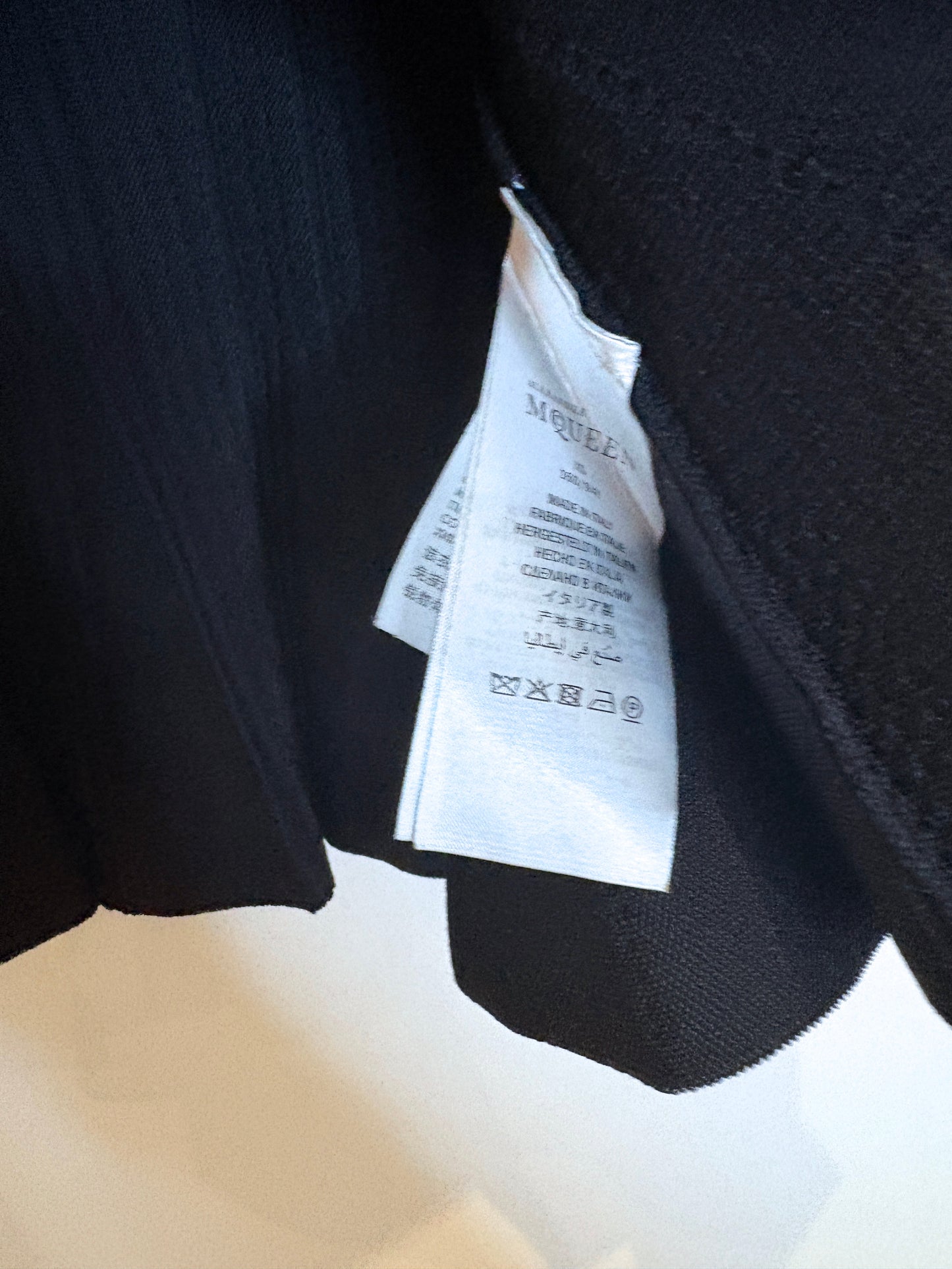 Alexander Mcqueen Black Zipped Top XS