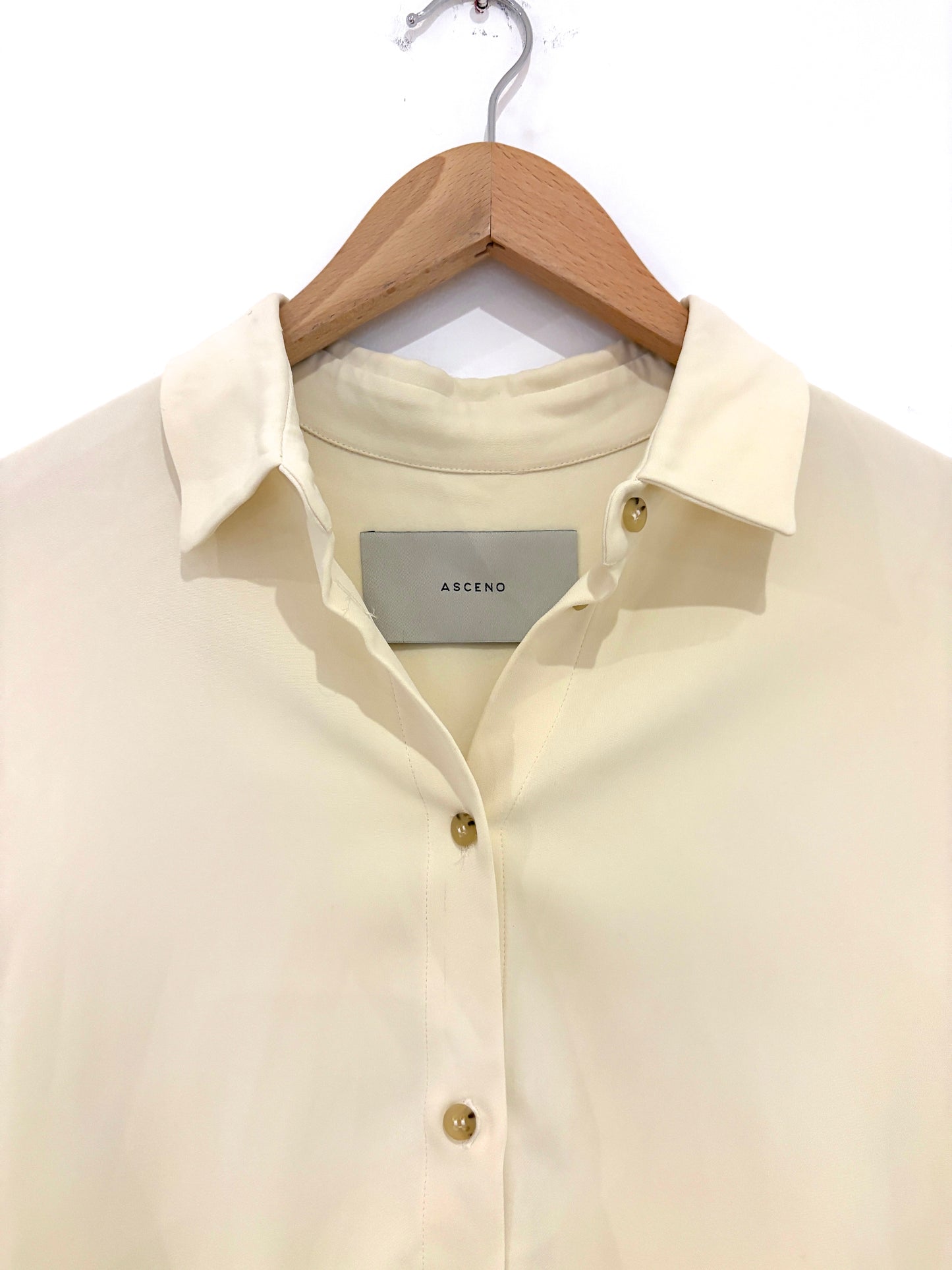 Asceno Cream Shirt S