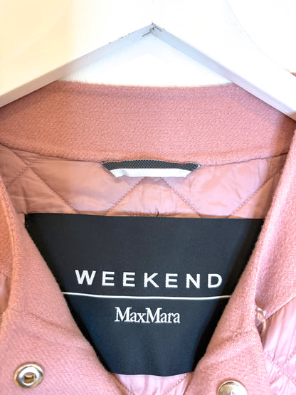 Weekend Max Mara Pink Quilted Ferro Jacket UK 6