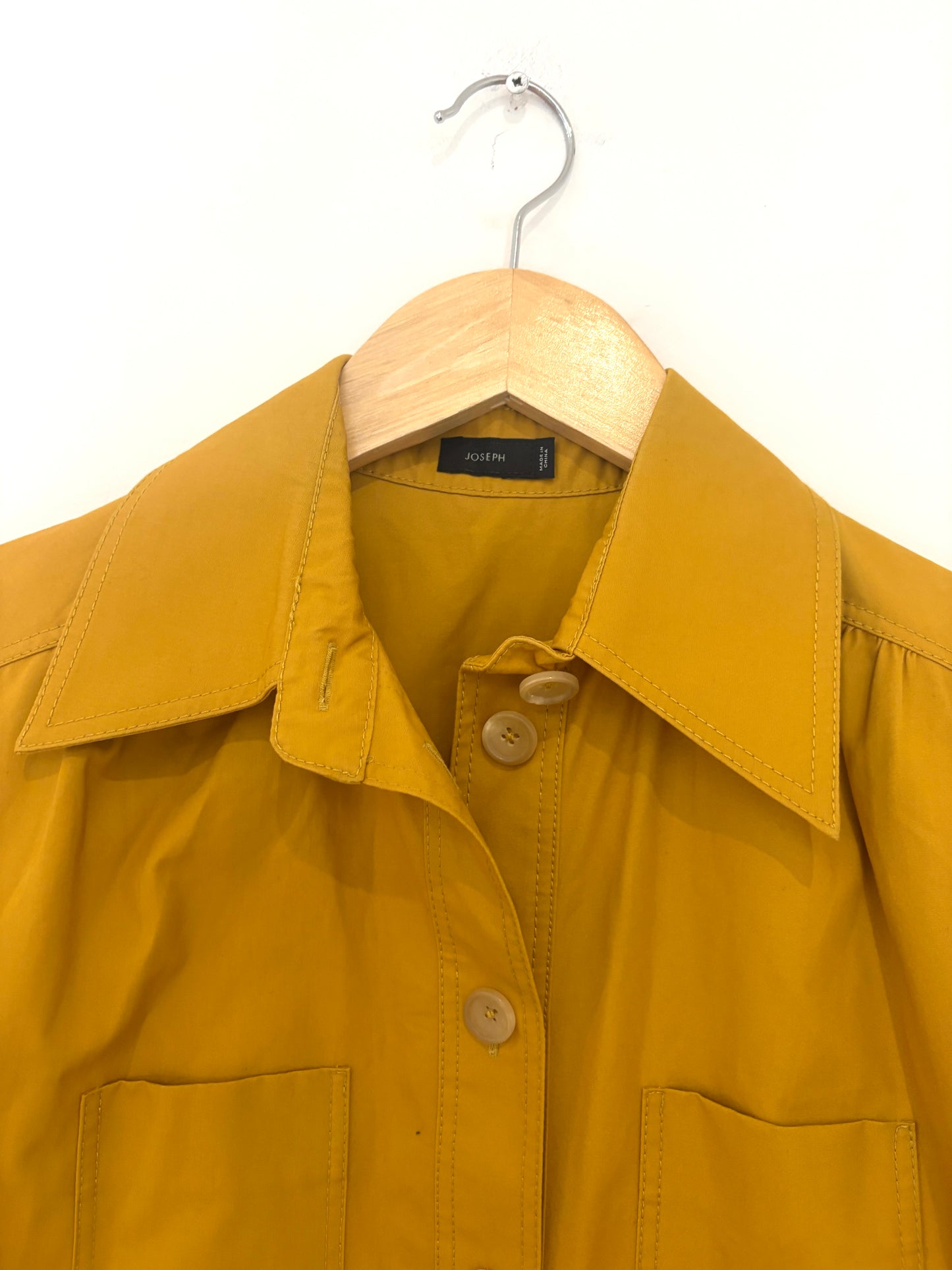 Joseph Mustard Brushed Cotton Shirt UK 8