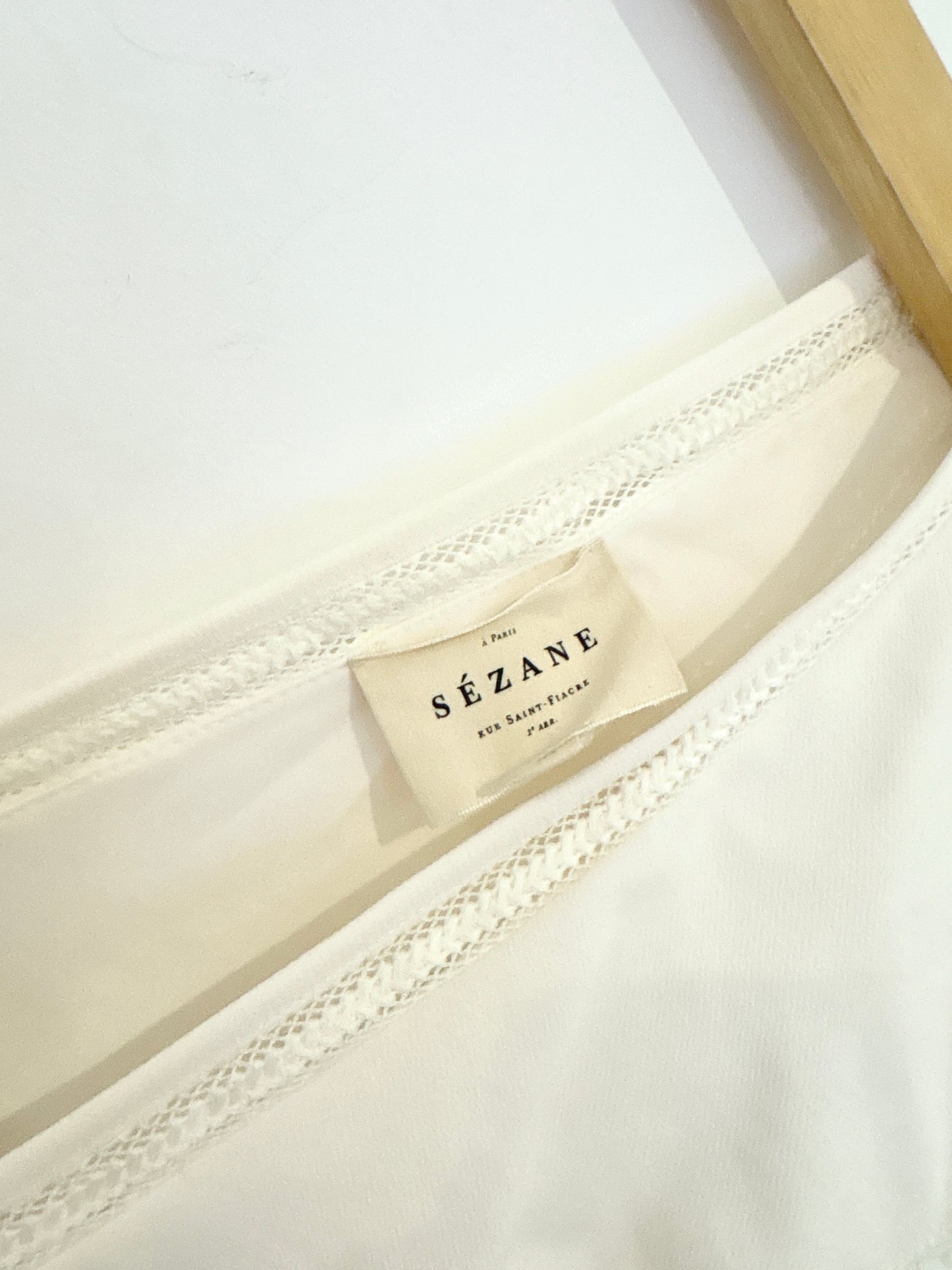Sézane White Ruffle Blouse UK 6