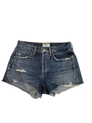 Agolde Denim Ripped Shorts 25"