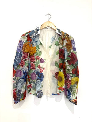 Alice+Olivia Roanne Floral Blouse XS