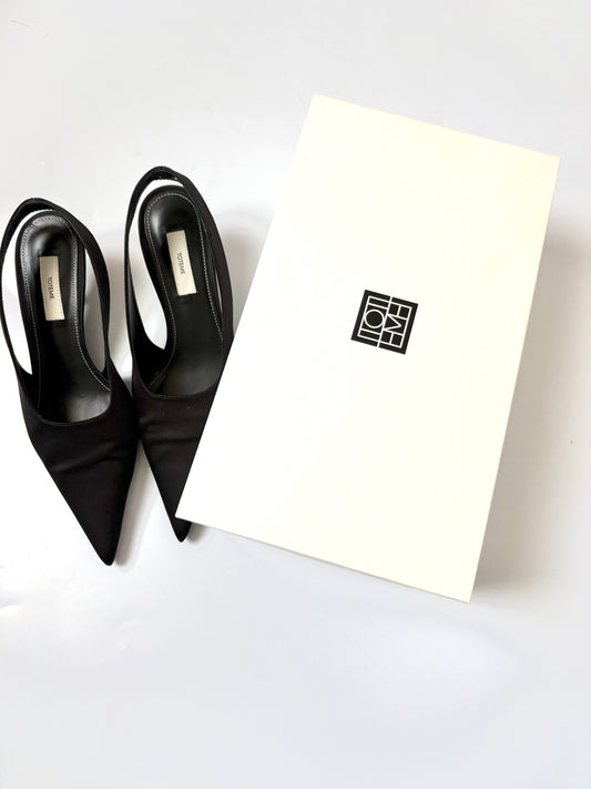 Toteme Black Slingbacks