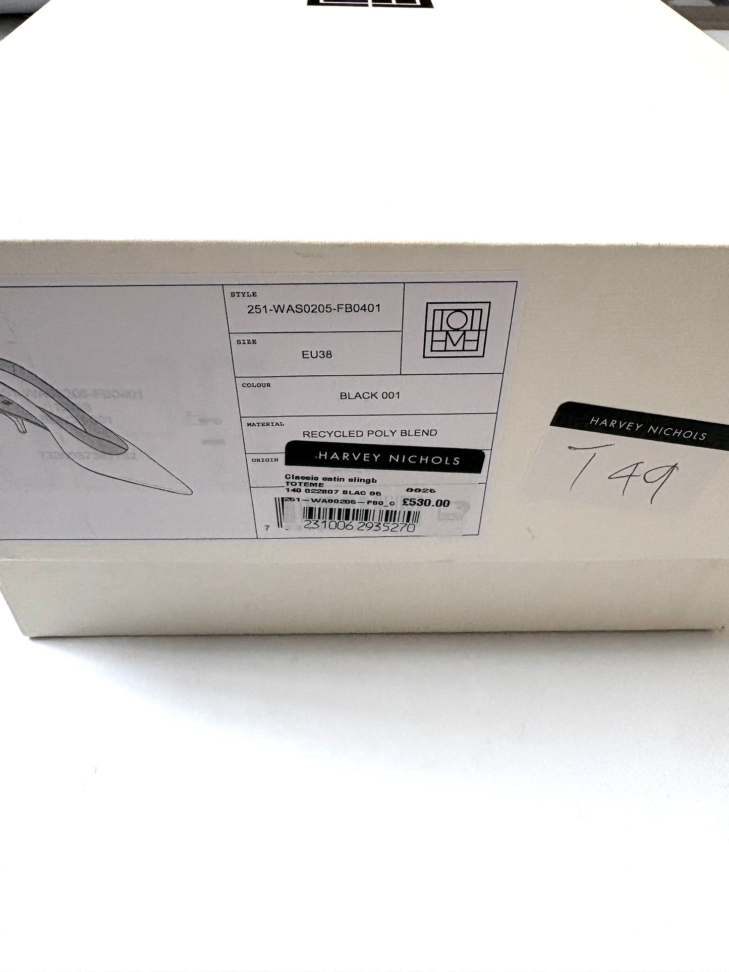 Toteme 75 Satin Slingback Pumps UK 5