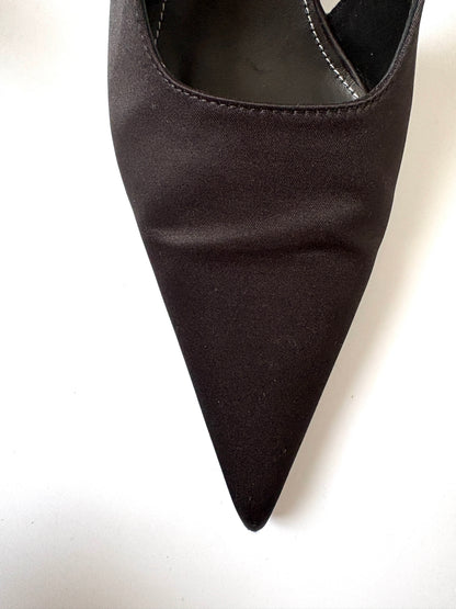 Toteme 75 Satin Slingback Pumps UK 5
