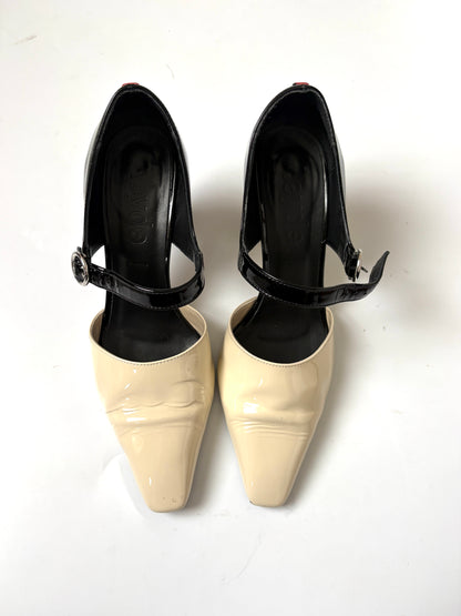 Aeyde Yara Duo-Tone Mary-Jane Pumps UK 5