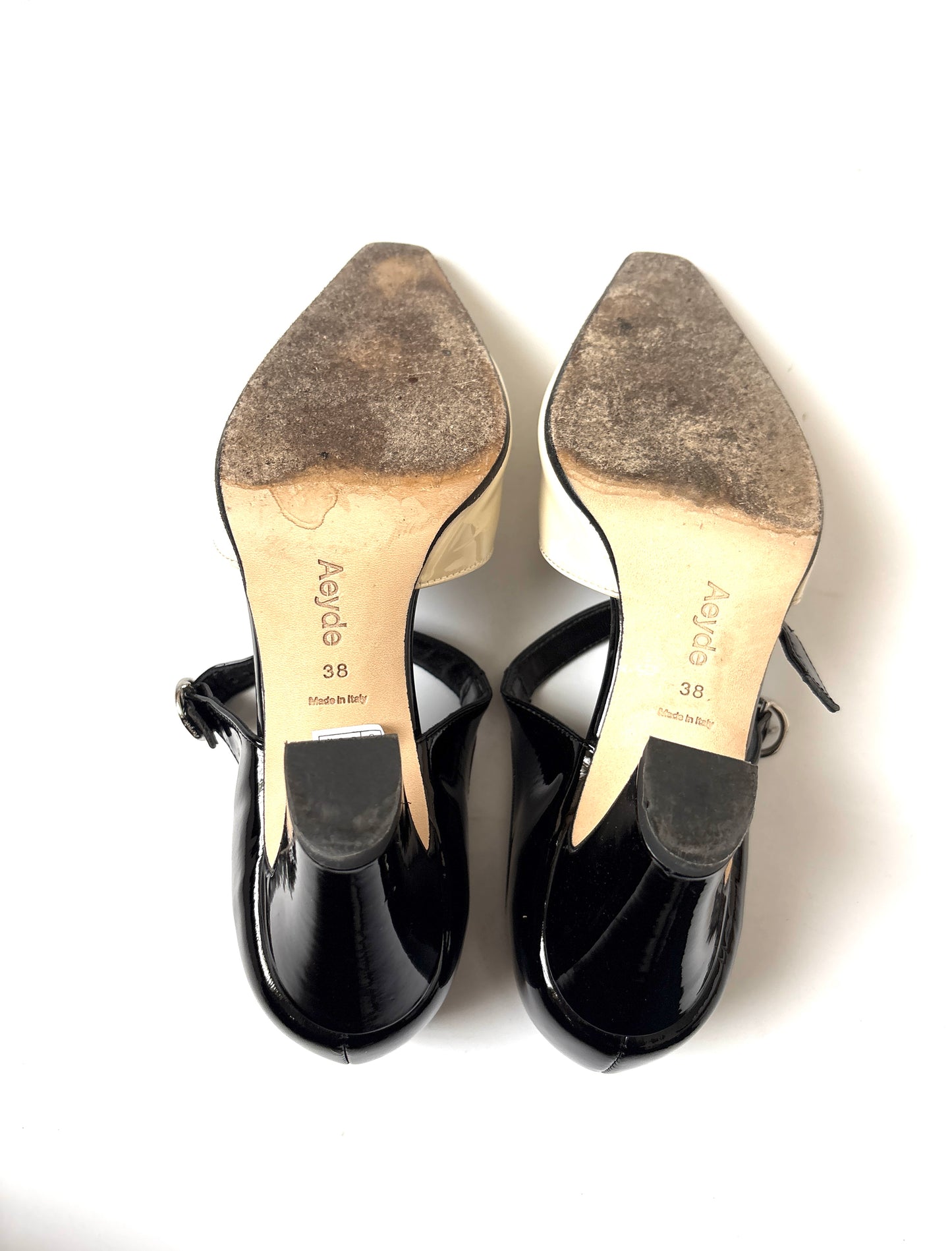Aeyde Yara Duo-Tone Mary-Jane Pumps UK 5