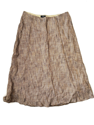 Theory Linen Blend Midi Skirt UK 14