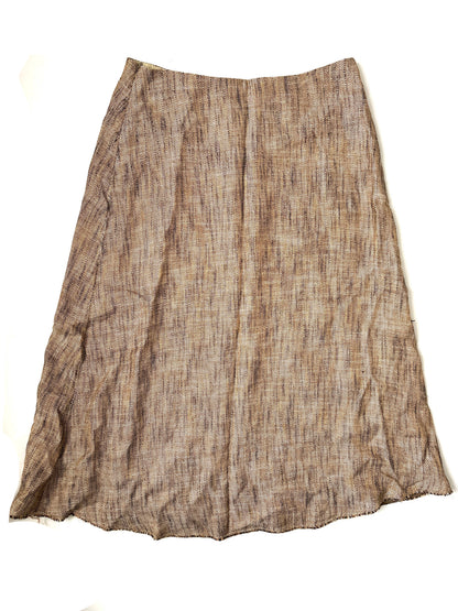 Theory Linen Blend Midi Skirt UK 14
