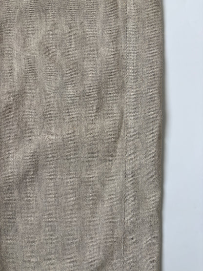 Massimo Dutti Light Grey Wide Leg Hemp Jeans UK 8