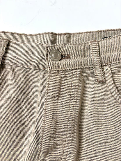 Massimo Dutti Light Grey Wide Leg Hemp Jeans UK 8