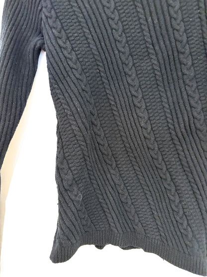 Ganni Crystal Embellished Black Knit S