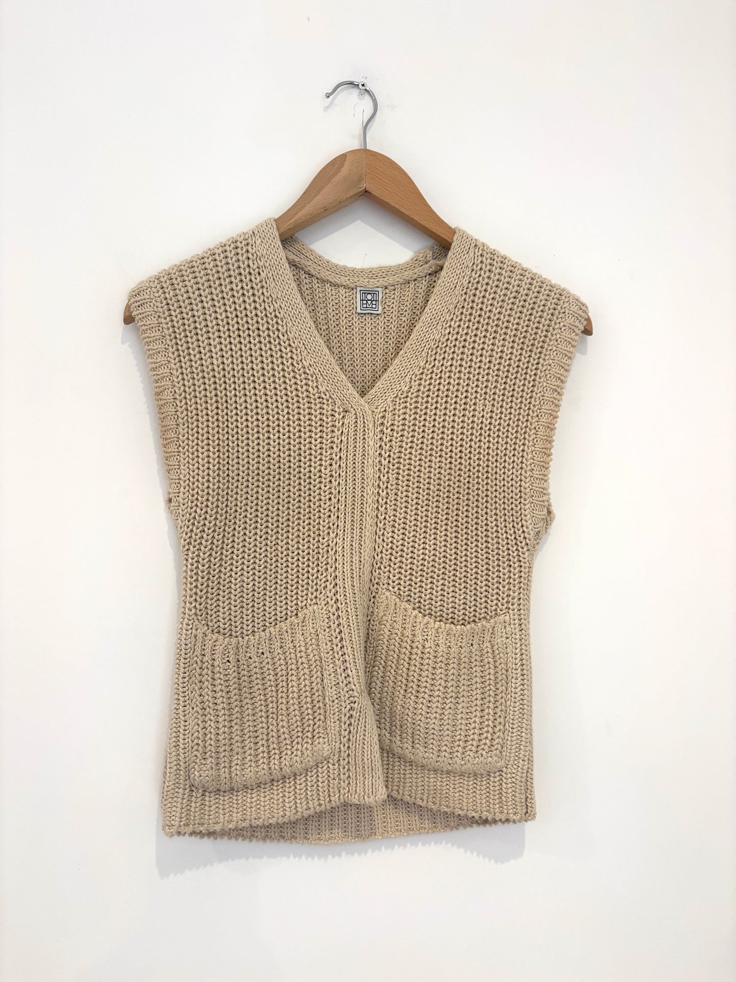 Toteme Ecru Linen Blend Vest