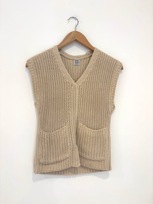 Toteme Ecru Linen Blend Vest