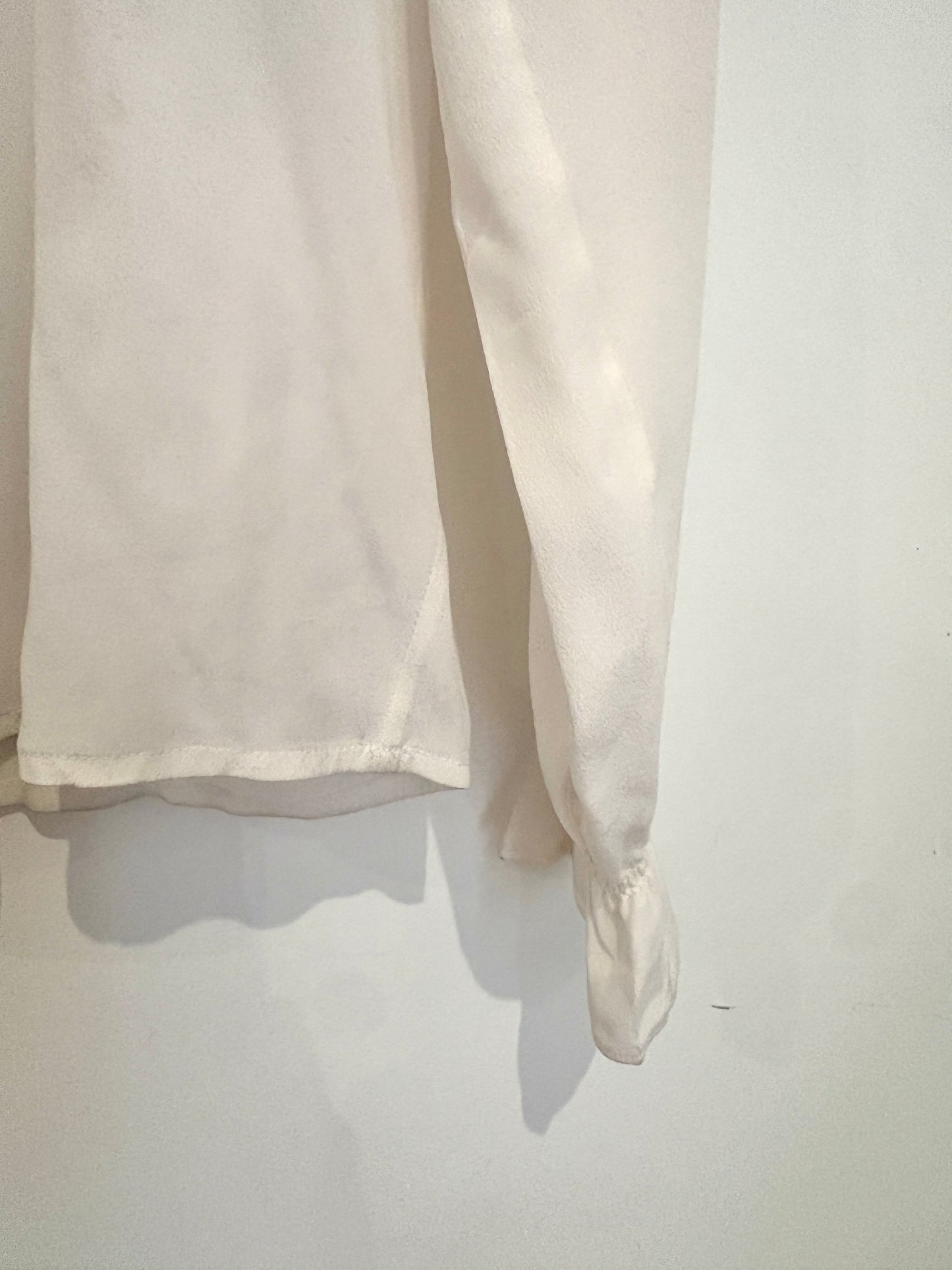 Sézane Silk White Shirt UK 8