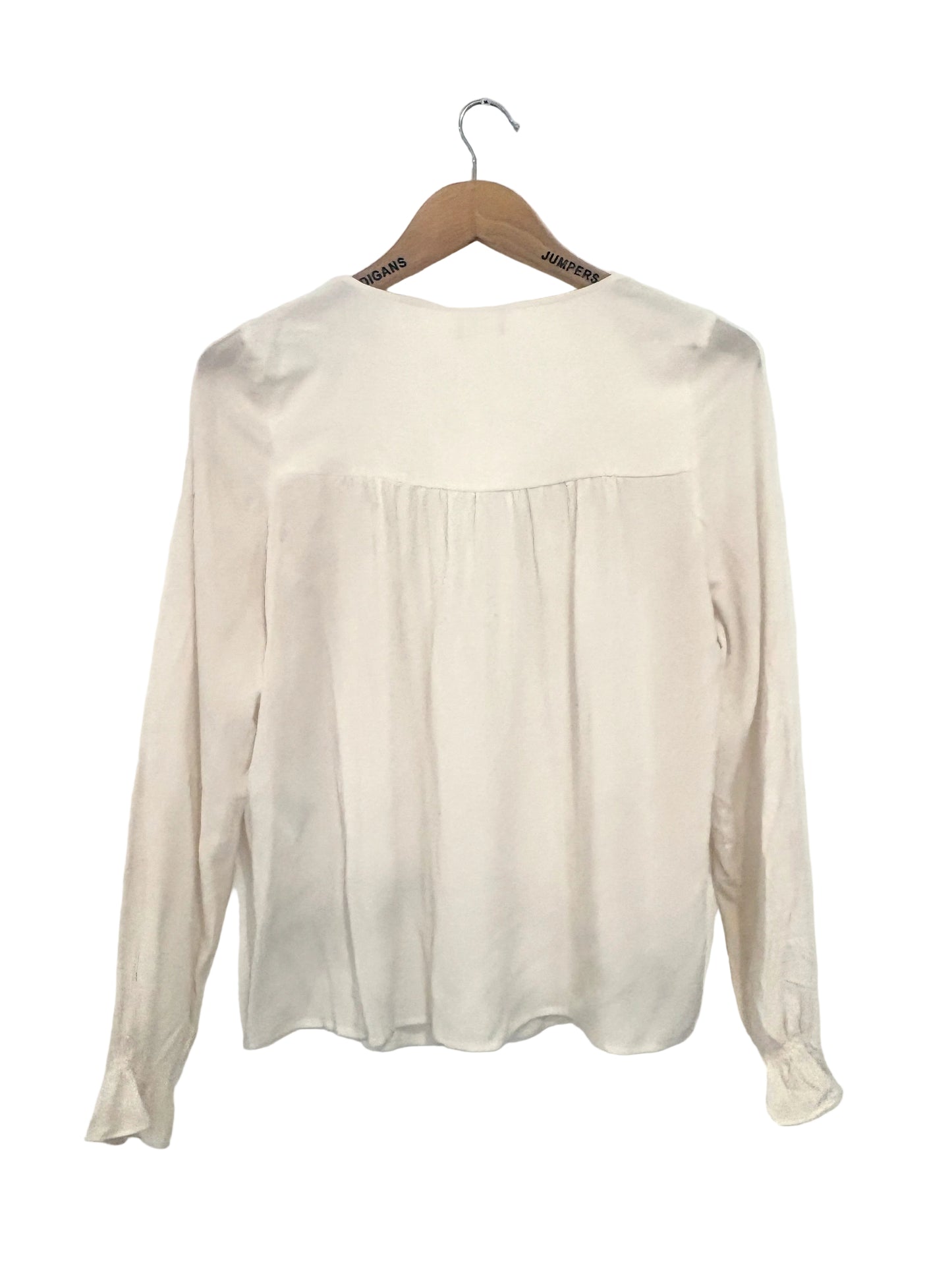 Sézane Silk White Shirt UK 8