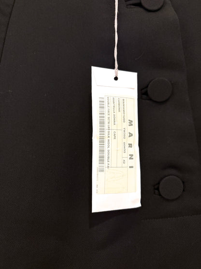 New With Tags Marni Double Face Silk Wool Cape Coat UK 10