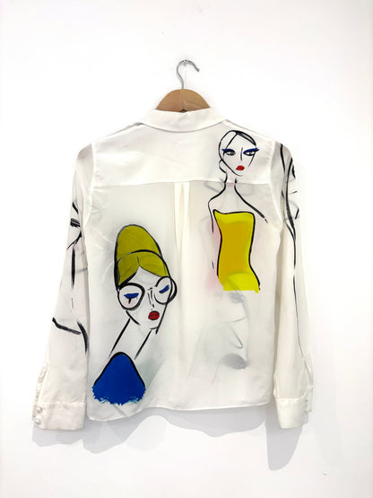 Alice+Olivia x Blair Britenstein Silk Shirt XS