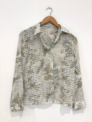 Alice+Olivia Love Letter Blouse XS