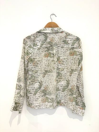 Alice+Olivia Love Letter Blouse XS