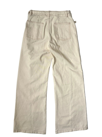 Zara Cream Twill Jeans UK 10