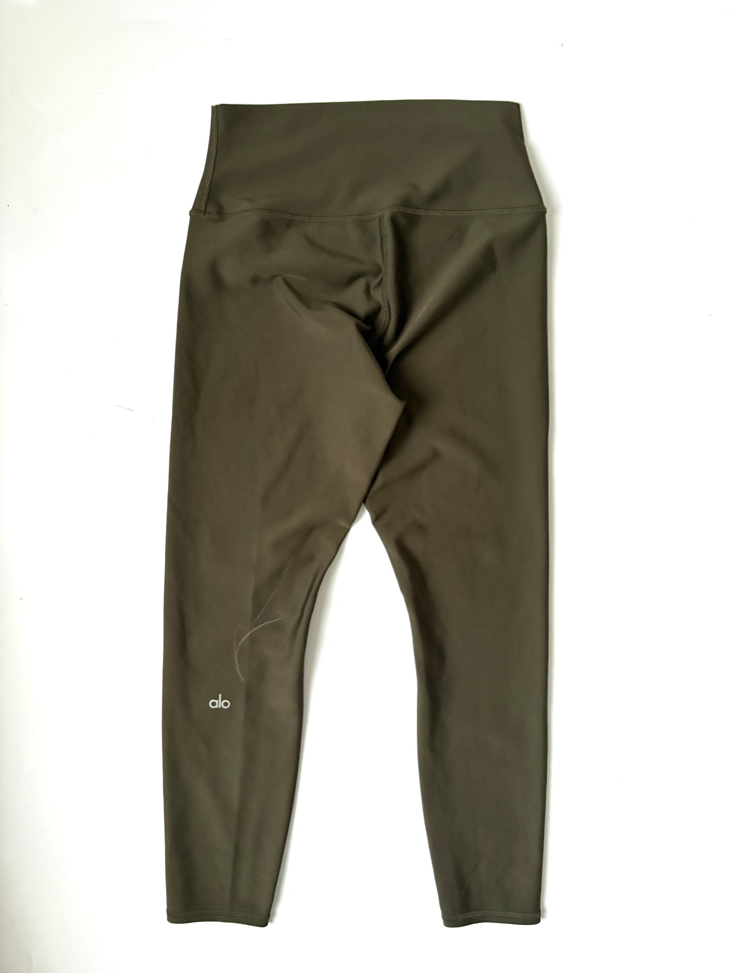 Alo Yoga High-Waist Khaki Cropped Legging L