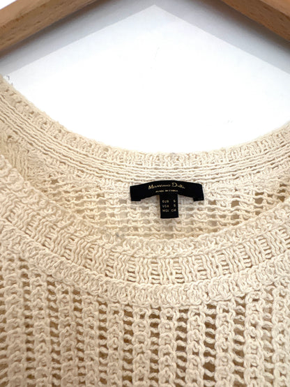 Massimo Dutti Crochet Cream Blouse S