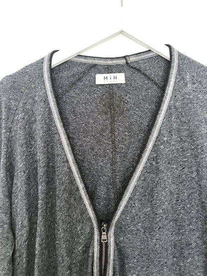 Mih Jeans Grey Zipped Cardigan S