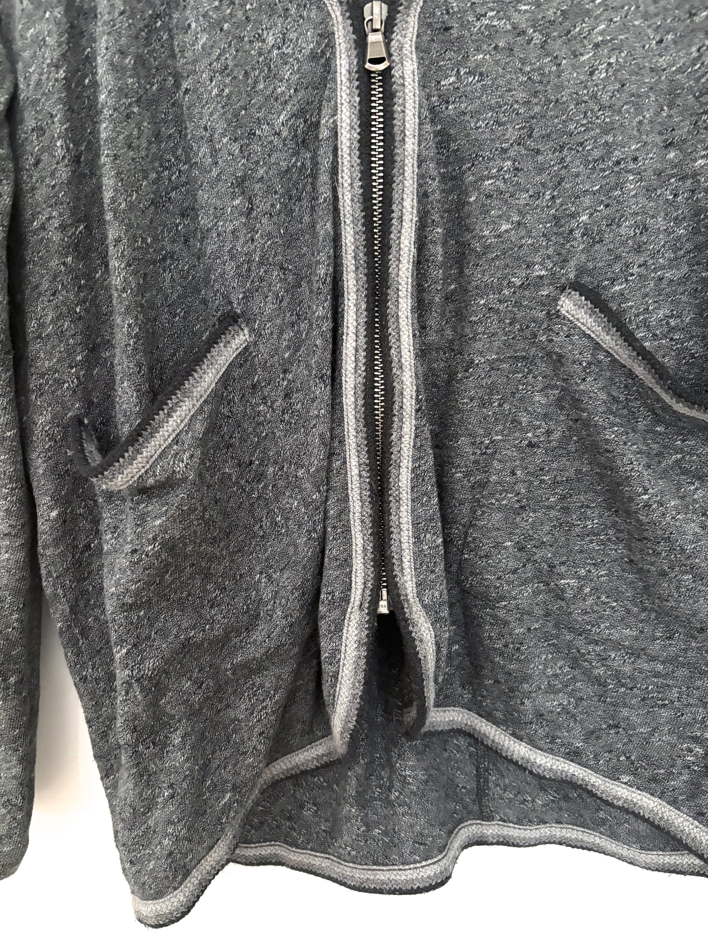 Mih Jeans Grey Zipped Cardigan S