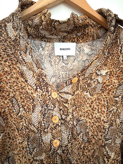 Nanushka Snake Print Blouse S