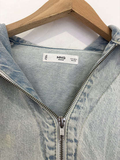 Mango Light Blue Denim Jumpsuit S